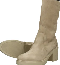 Mjus Enkellaarsjes Hak Beige Sale