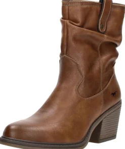 Mustang Enkellaarsjes Hak Cognac Hot