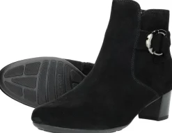 Gabor Enkellaarsjes Hak Zwart Fashion