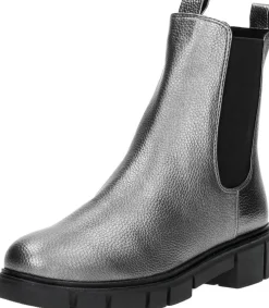 Marco Tozzi Enkellaarsjes Hak Zilverkleur Fashion
