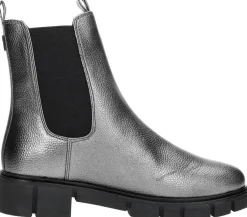 Marco Tozzi Enkellaarsjes Hak Zilverkleur Fashion