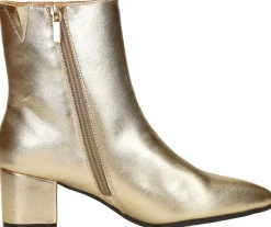 Sub55 Enkellaarsjes Hak Goudkleur Discount