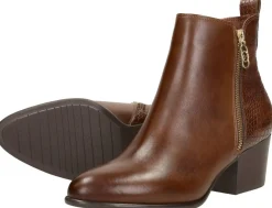 Tamaris Enkellaarsjes Hak Cognac New