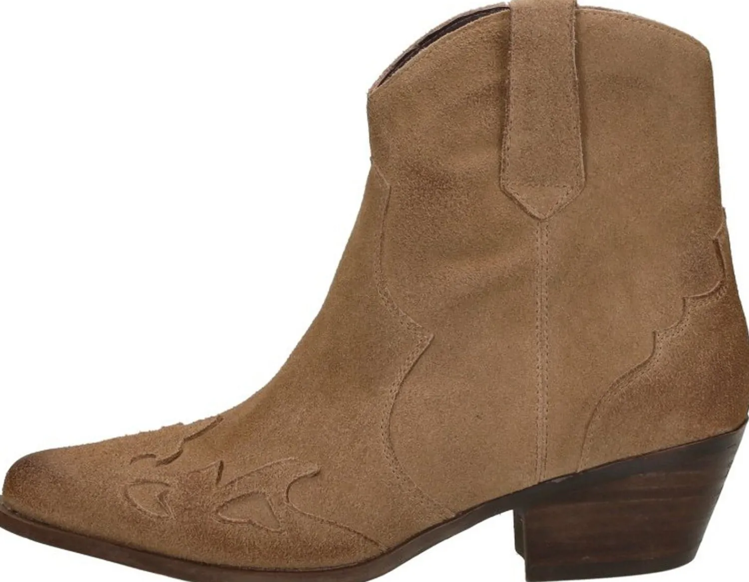 Sub55 Enkellaarsjes Hak Beige Hot