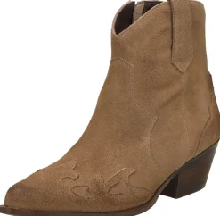 Sub55 Enkellaarsjes Hak Beige Hot