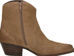 Sub55 Enkellaarsjes Hak Beige Hot