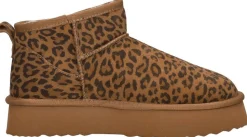 Shoecolate Enkellaarsjes Plat Cognac Online