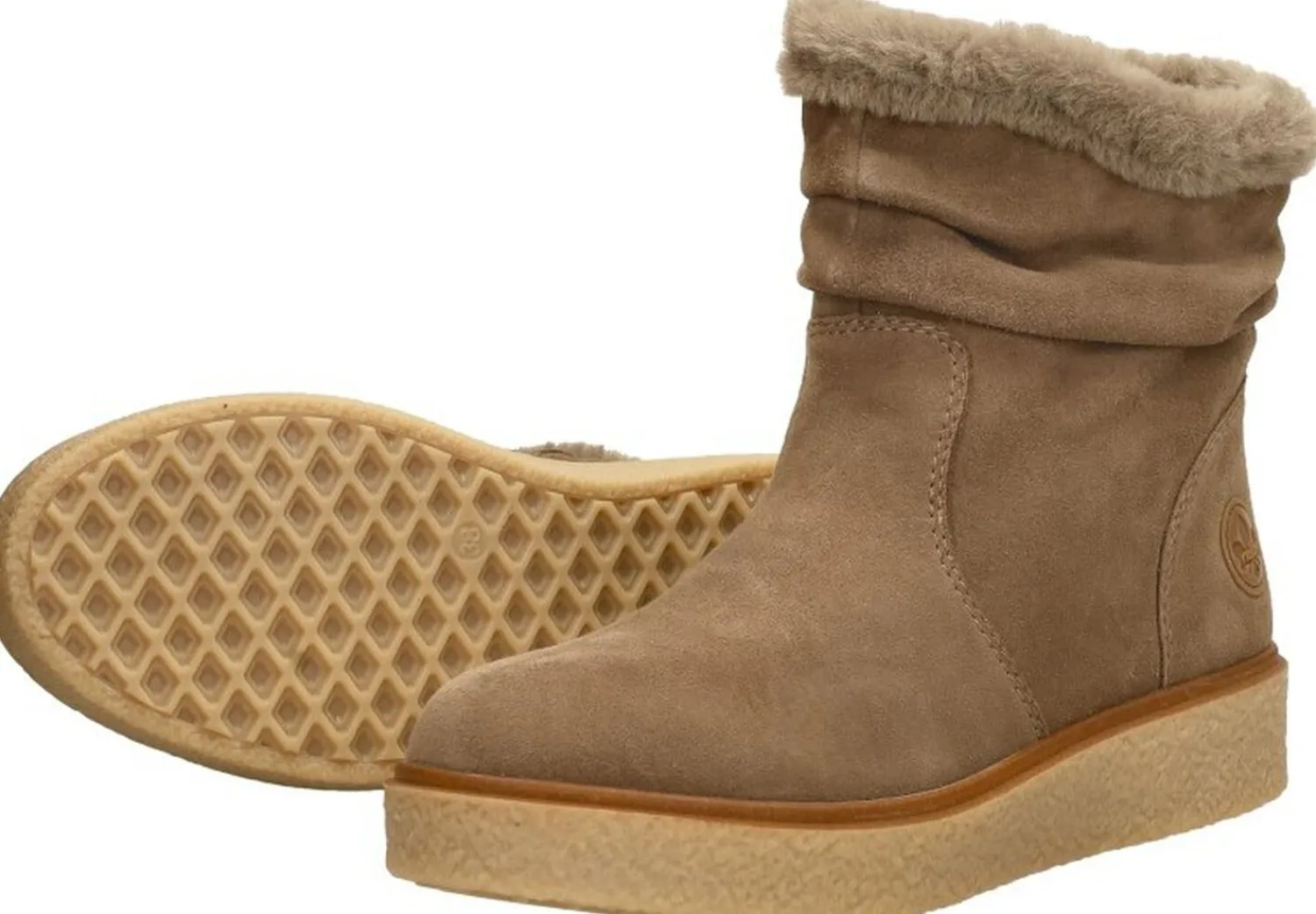 Rieker Enkellaarsjes Plat Taupe Outlet