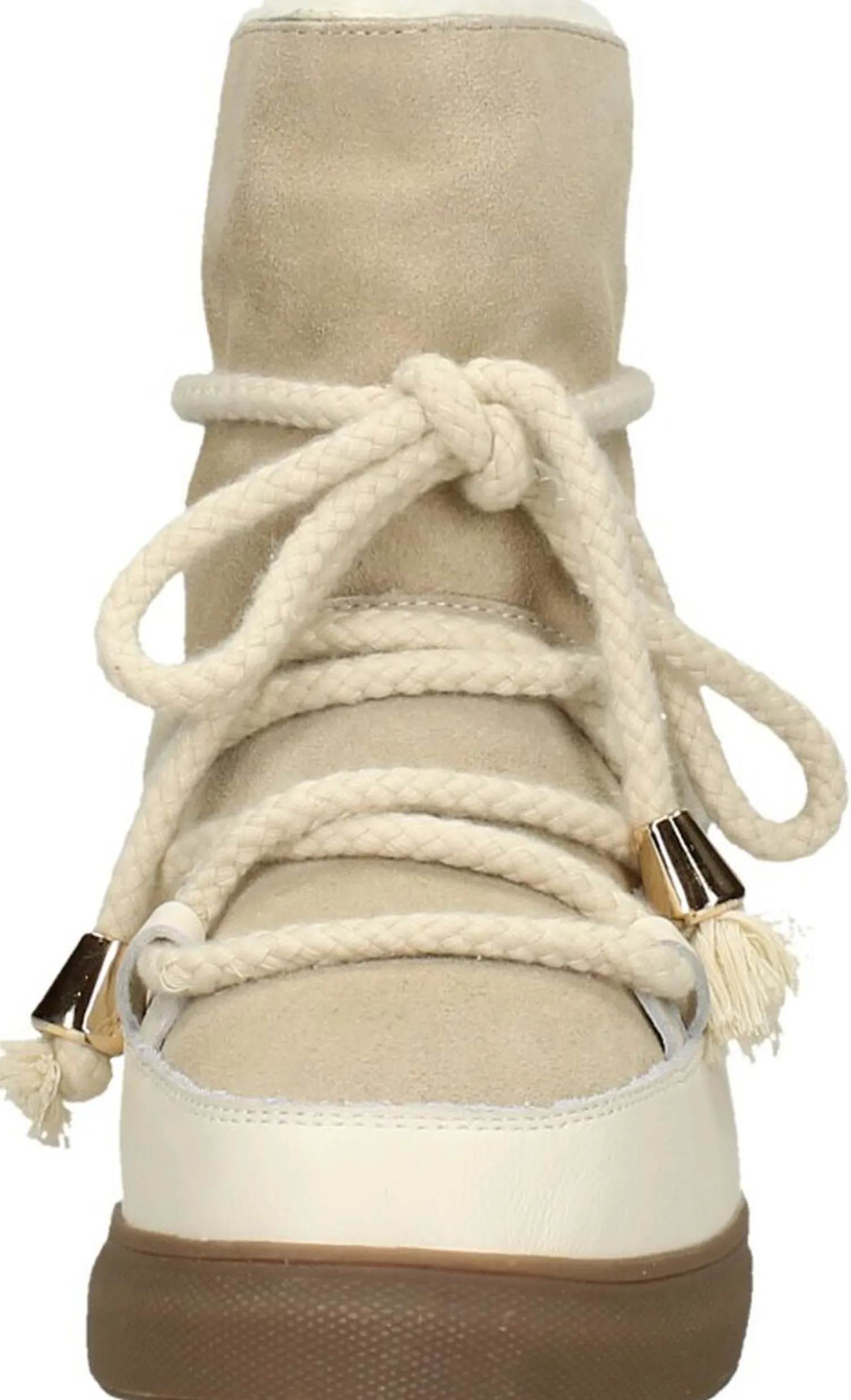 Sub55 Enkellaarsjes Plat Beige Discount