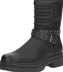 Sub55 Enkellaarsjes Plat Zwart Outlet