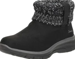 Skechers Enkellaarsjes Plat Zwart Best