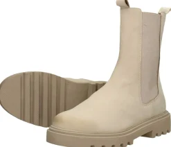 Sub55 Enkellaarsjes Plat Beige Fashion