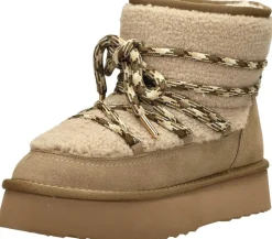 Shoecolate Enkellaarsjes Plat Taupe Discount