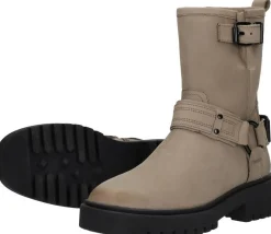 Sub55 Enkellaarsjes Plat Taupe Clearance