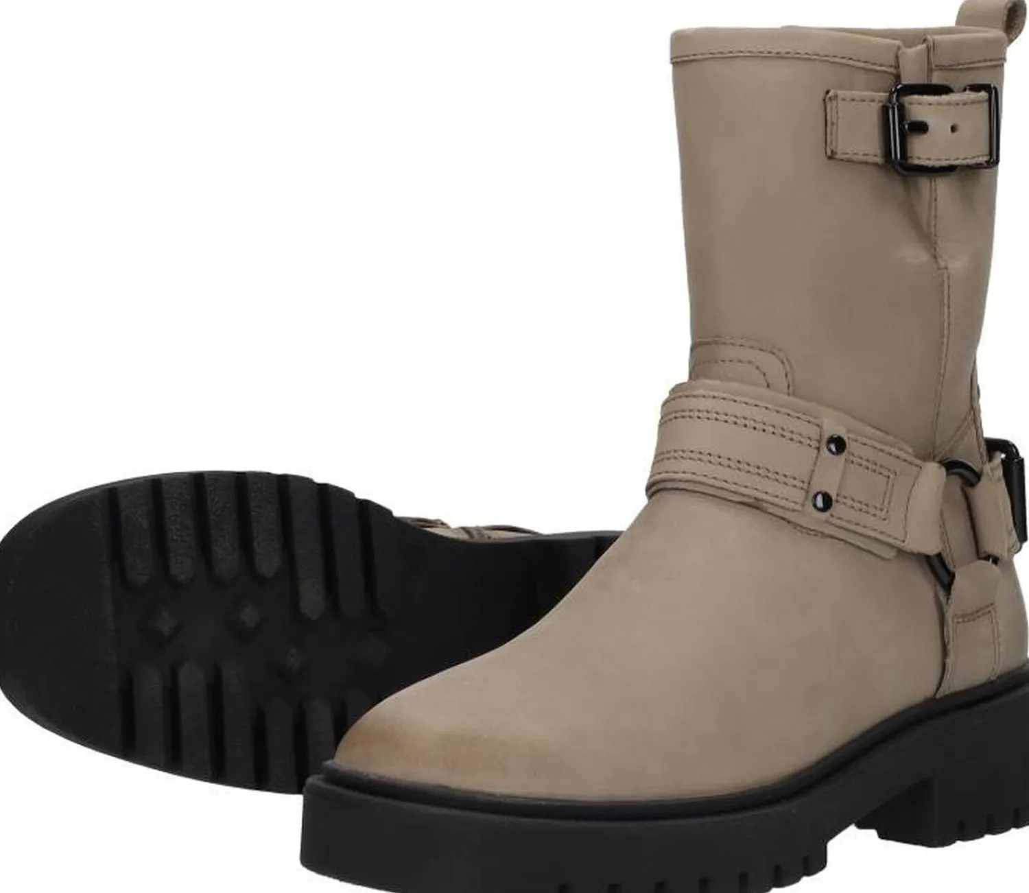 Sub55 Enkellaarsjes Plat Taupe Clearance
