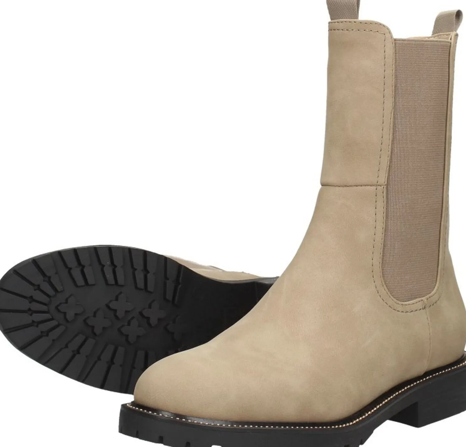 Sub55 Enkellaarsjes Plat Taupe Fashion