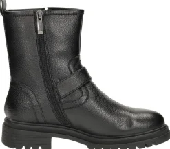 Tamaris Enkellaarsjes Plat Zwart Clearance