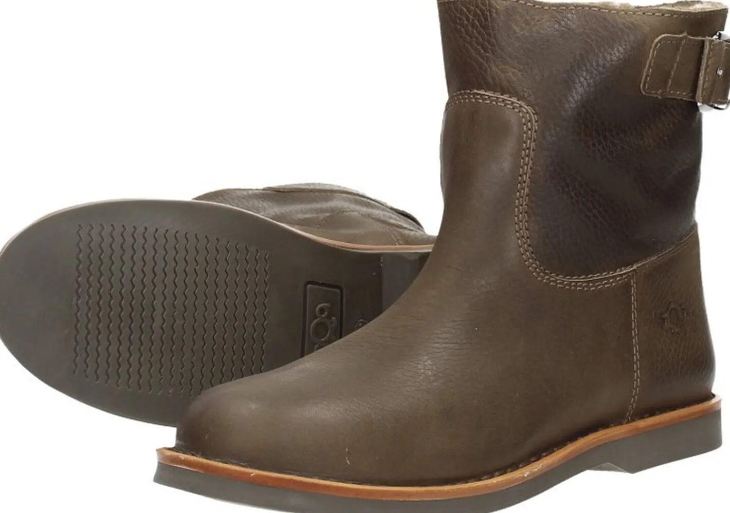 Aqa Enkellaarsjes Plat Taupe Fashion