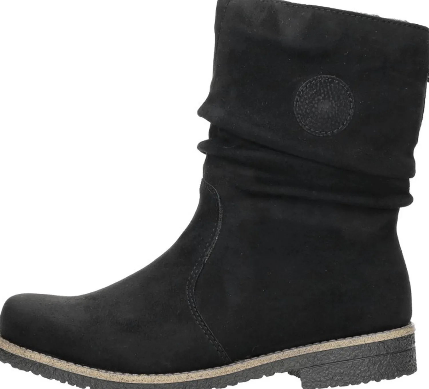 Rieker Enkellaarsjes Plat Zwart Fashion
