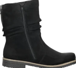 Rieker Enkellaarsjes Plat Zwart Fashion