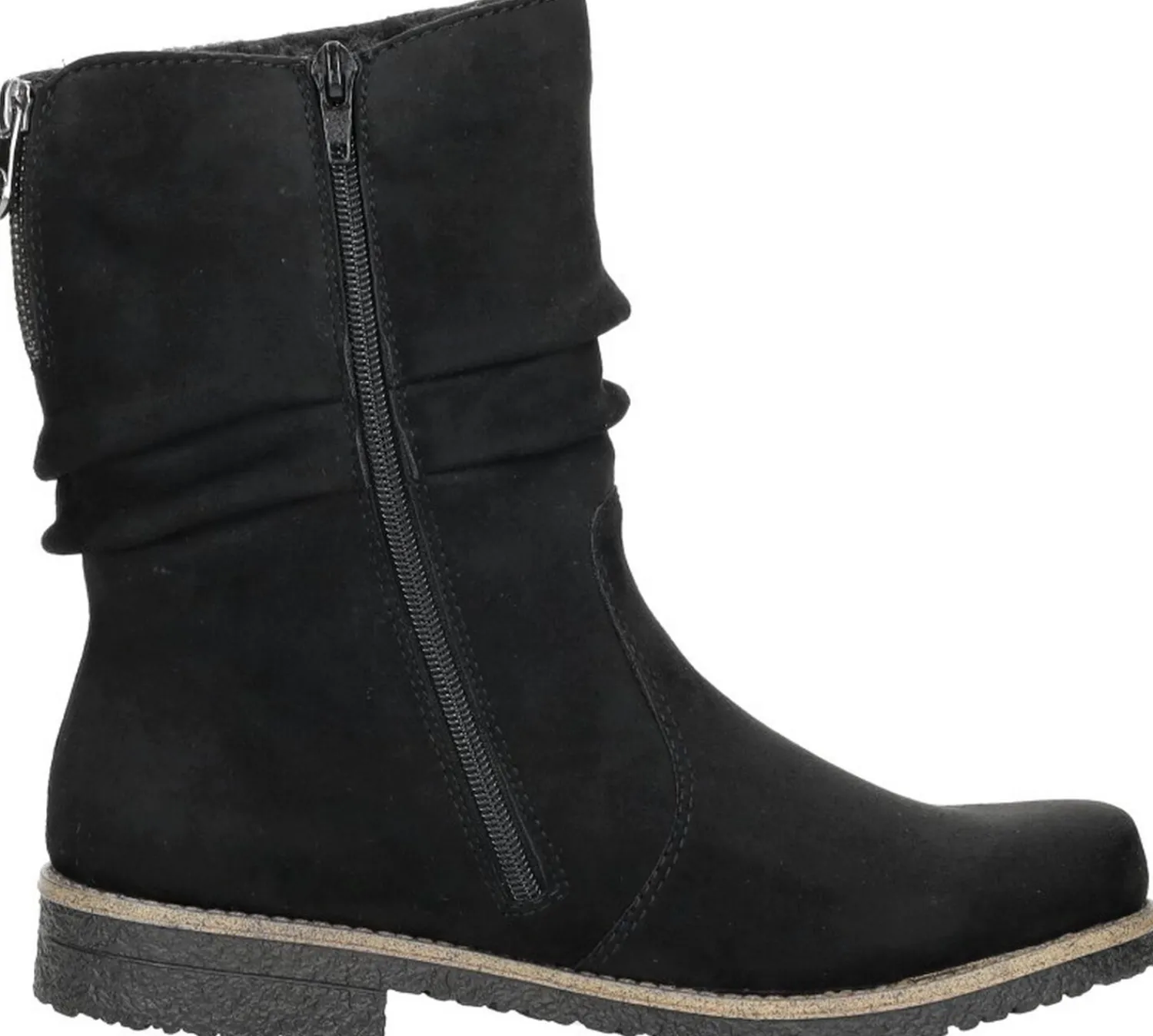 Rieker Enkellaarsjes Plat Zwart Fashion