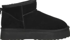 Shoecolate Enkellaarsjes Plat Zwart Outlet