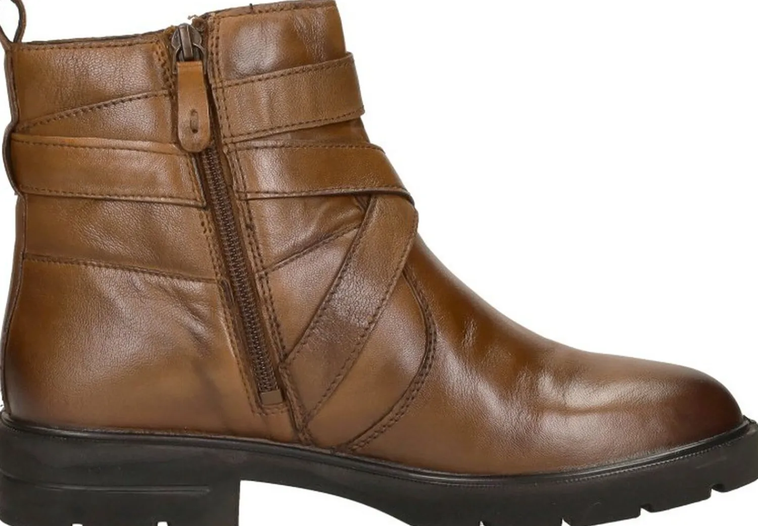 Sub55 Enkellaarsjes Plat Cognac Outlet