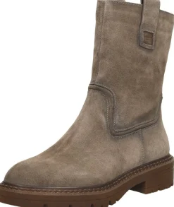 Tamaris Enkellaarsjes Plat Taupe Fashion