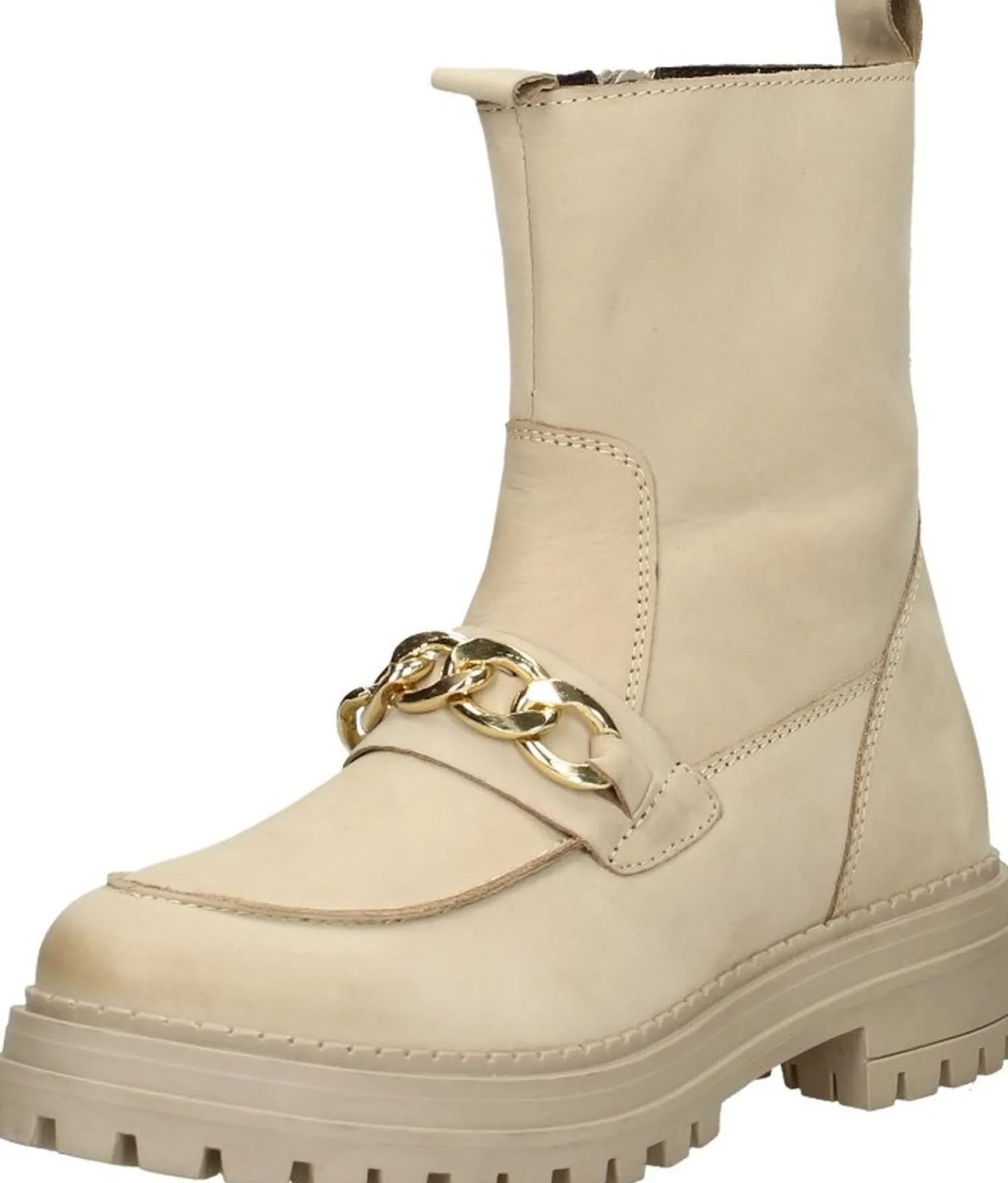 Sub55 Enkellaarsjes Plat Beige Discount