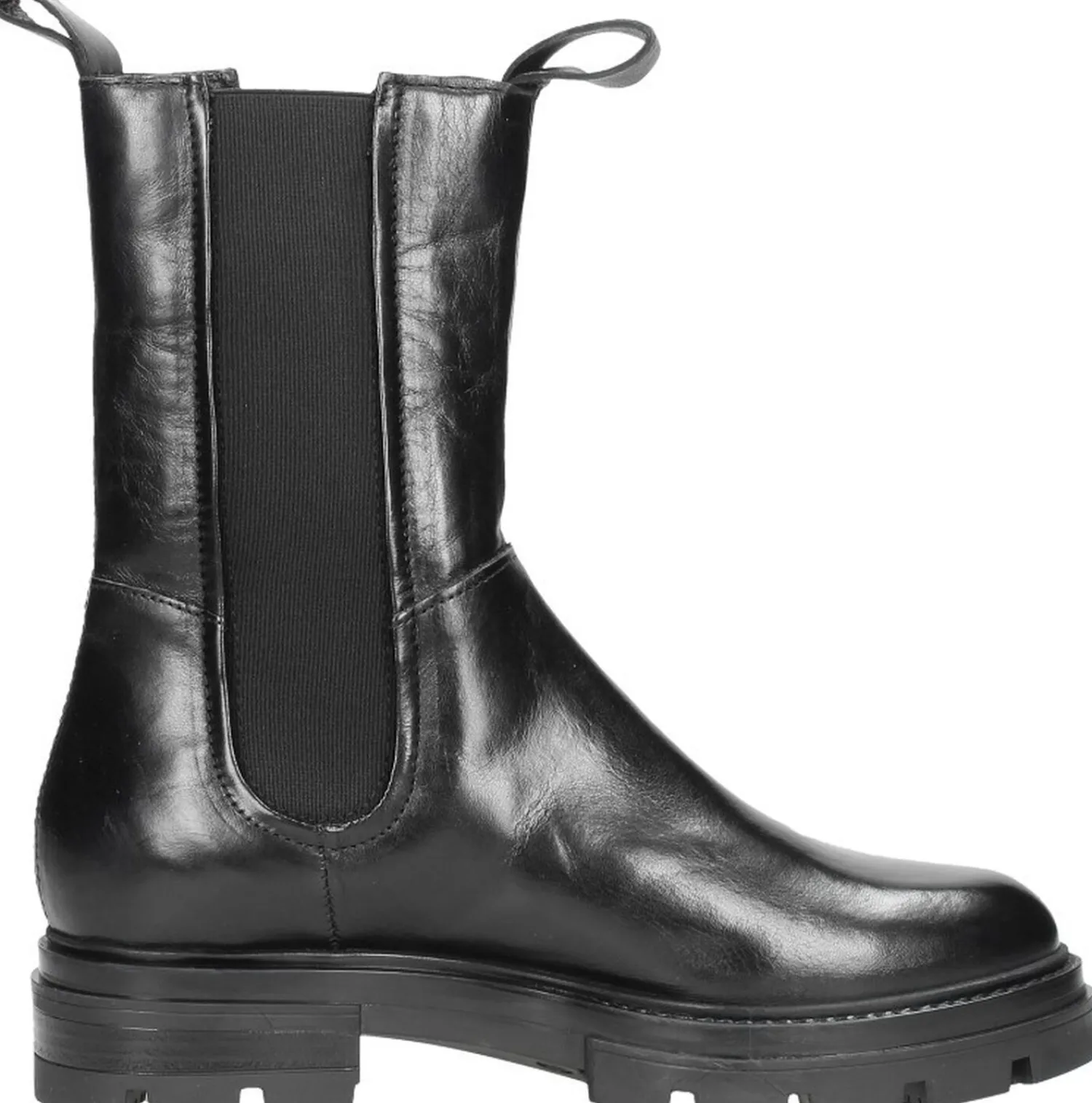 Mjus Enkellaarsjes Plat Zwart Fashion