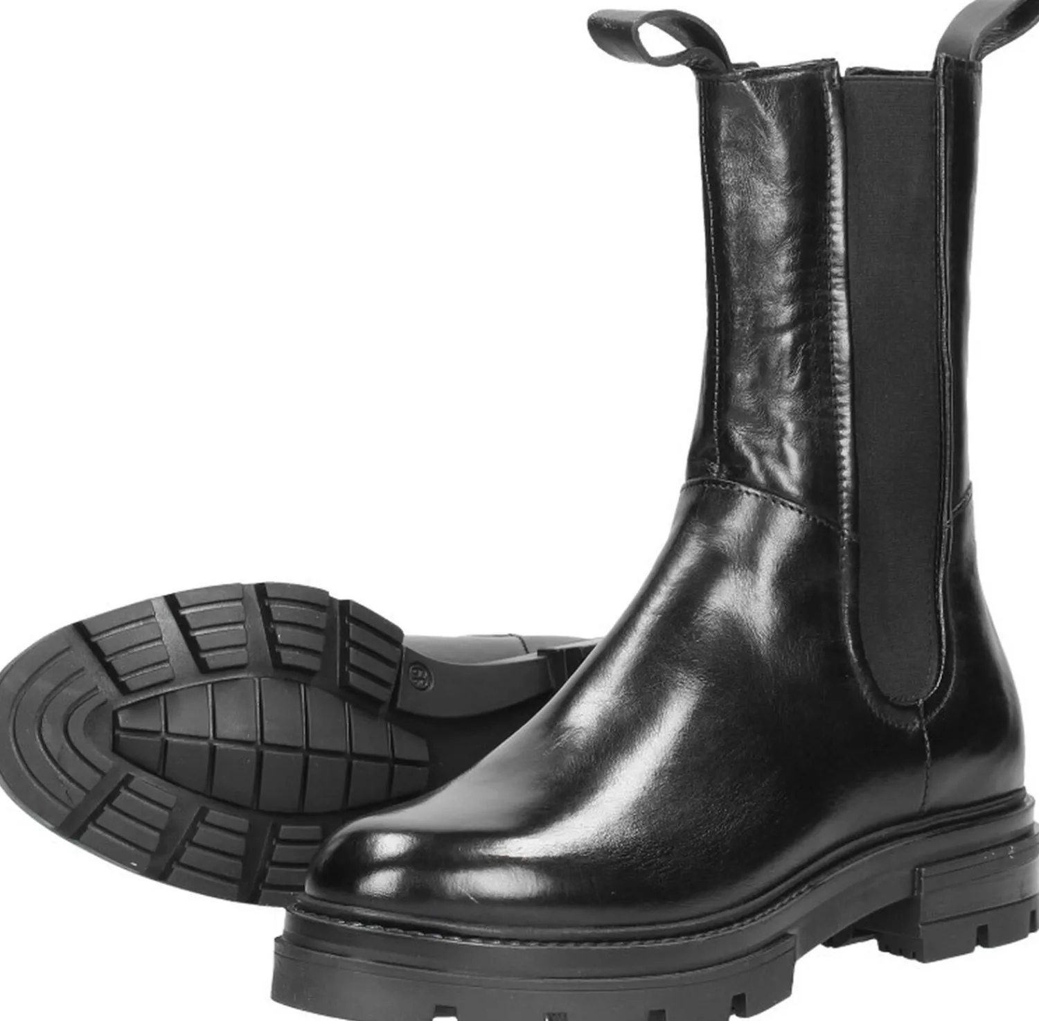 Mjus Enkellaarsjes Plat Zwart Fashion