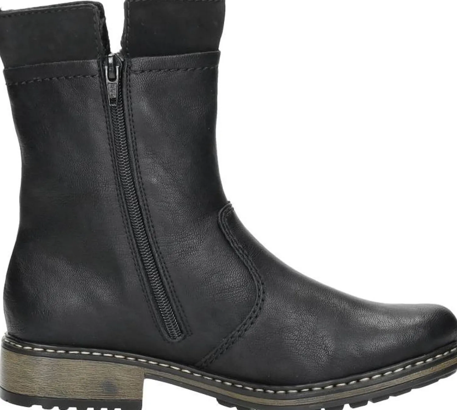 Rieker Enkellaarsjes Plat Zwart Discount