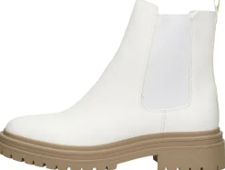 Sub55 Enkellaarsjes Plat Gebroken wit Fashion
