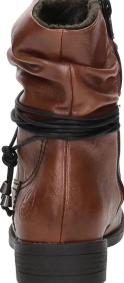 Rieker Enkellaarsjes Plat Cognac Online