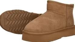 Shoecolate Enkellaarsjes Plat Cognac Sale