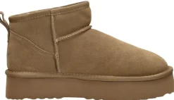 Shoecolate Enkellaarsjes Plat Taupe Online