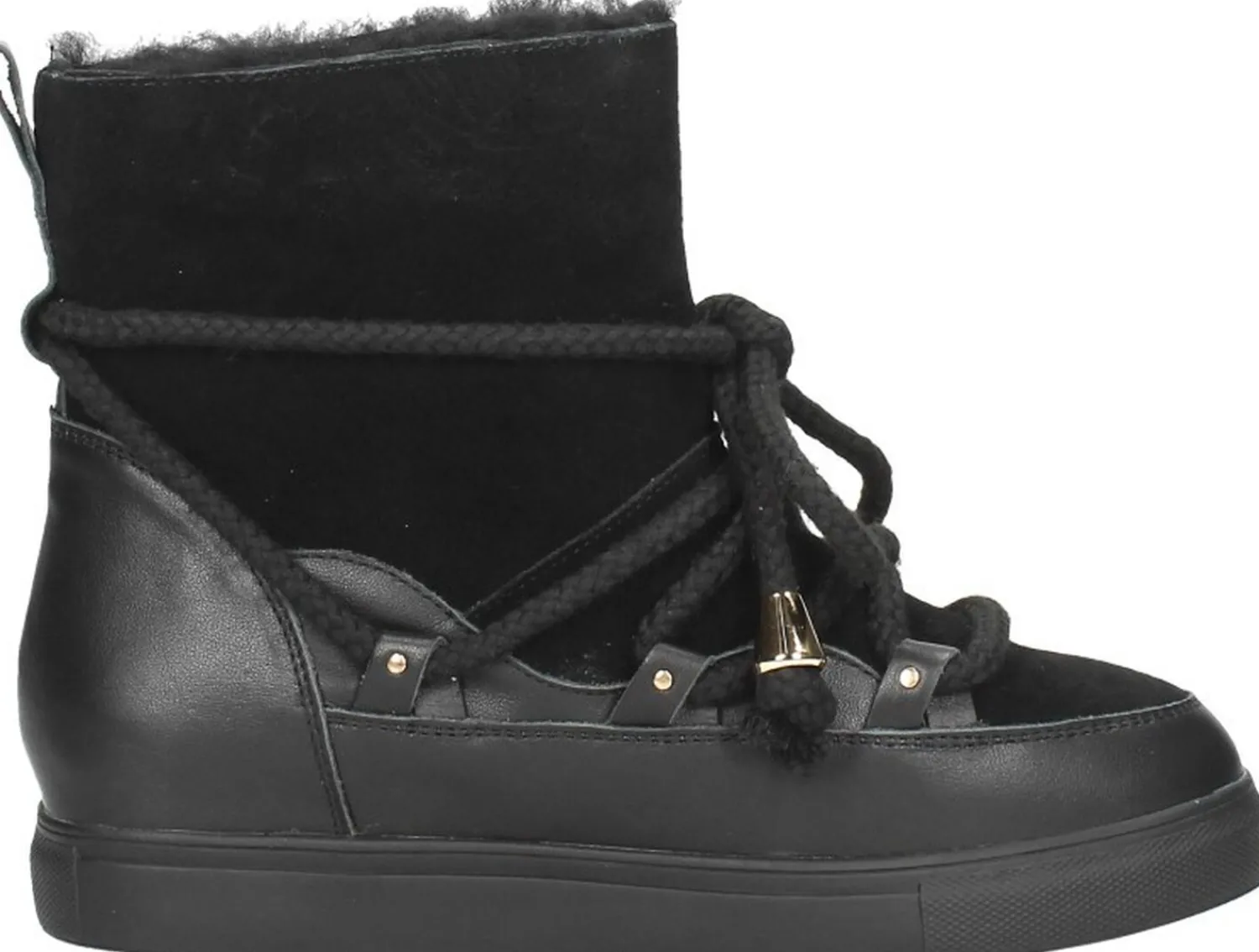 Sub55 Enkellaarsjes Plat Zwart Fashion