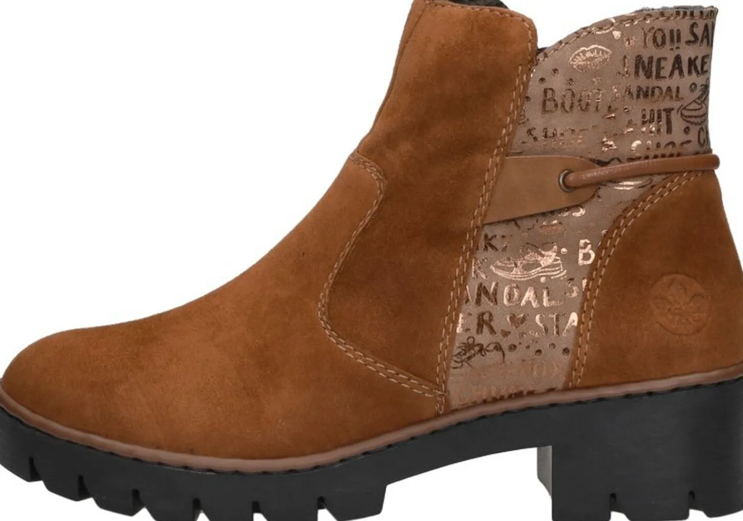 Rieker Enkellaarsjes Plat Cognac Sale