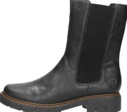 Rieker Enkellaarsjes Plat Zwart Outlet