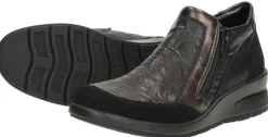 Rieker Enkellaarsjes Plat Zwart Fashion