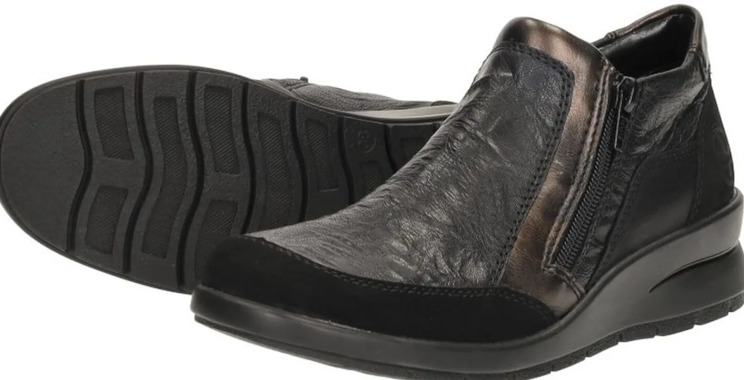 Rieker Enkellaarsjes Plat Zwart Fashion