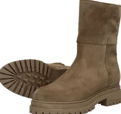 Red Rag Enkellaarsjes Plat Taupe Online