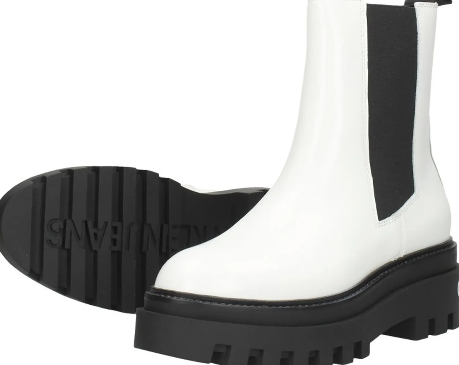Calvin Klein Flatform Mid Chelsea Boot Wit New