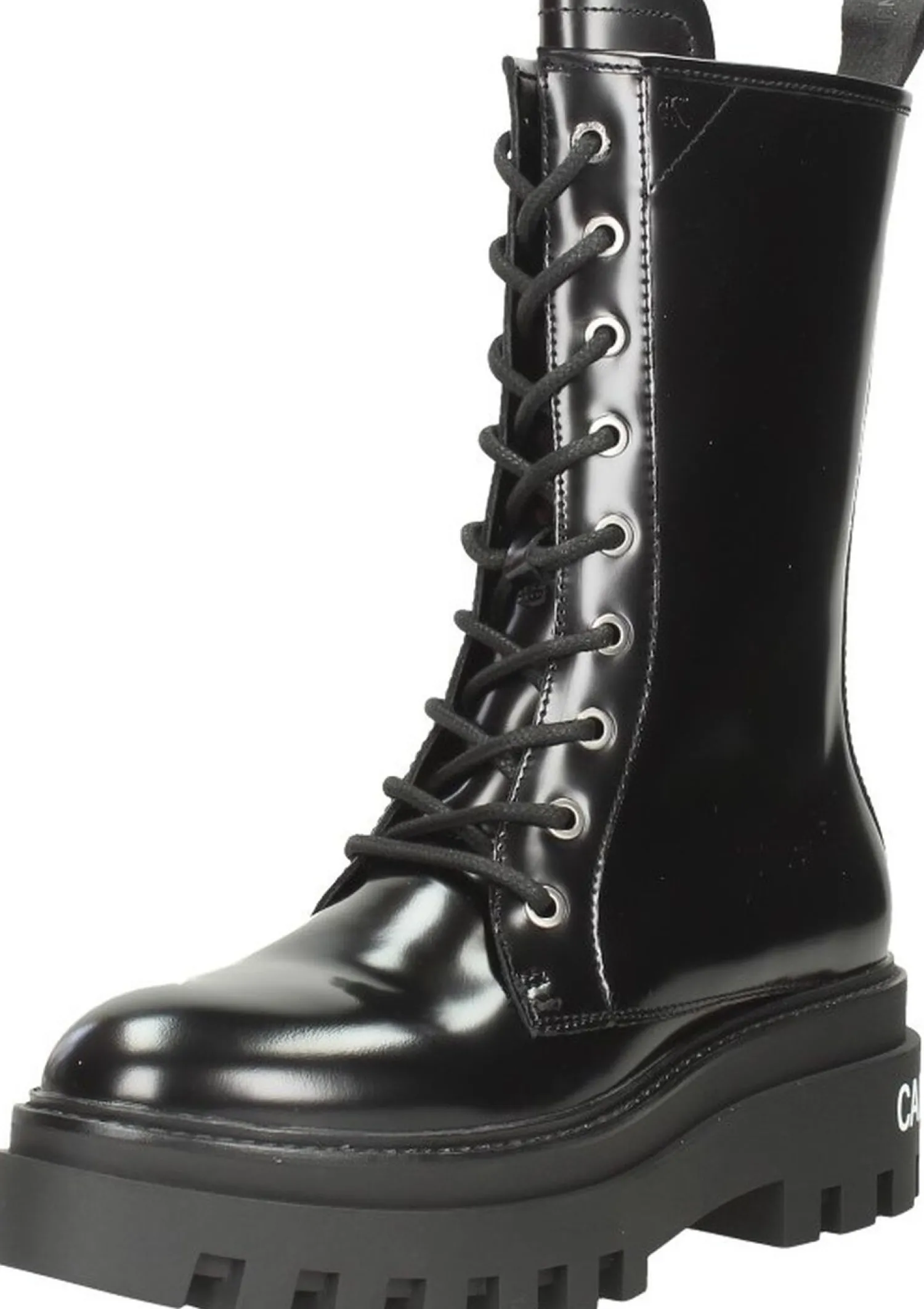 Calvin Klein Flatform Mid Lace Up Boot Zwart Discount