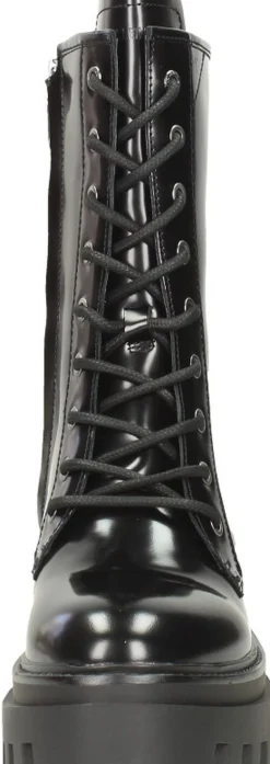 Calvin Klein Flatform Mid Lace Up Boot Zwart Discount