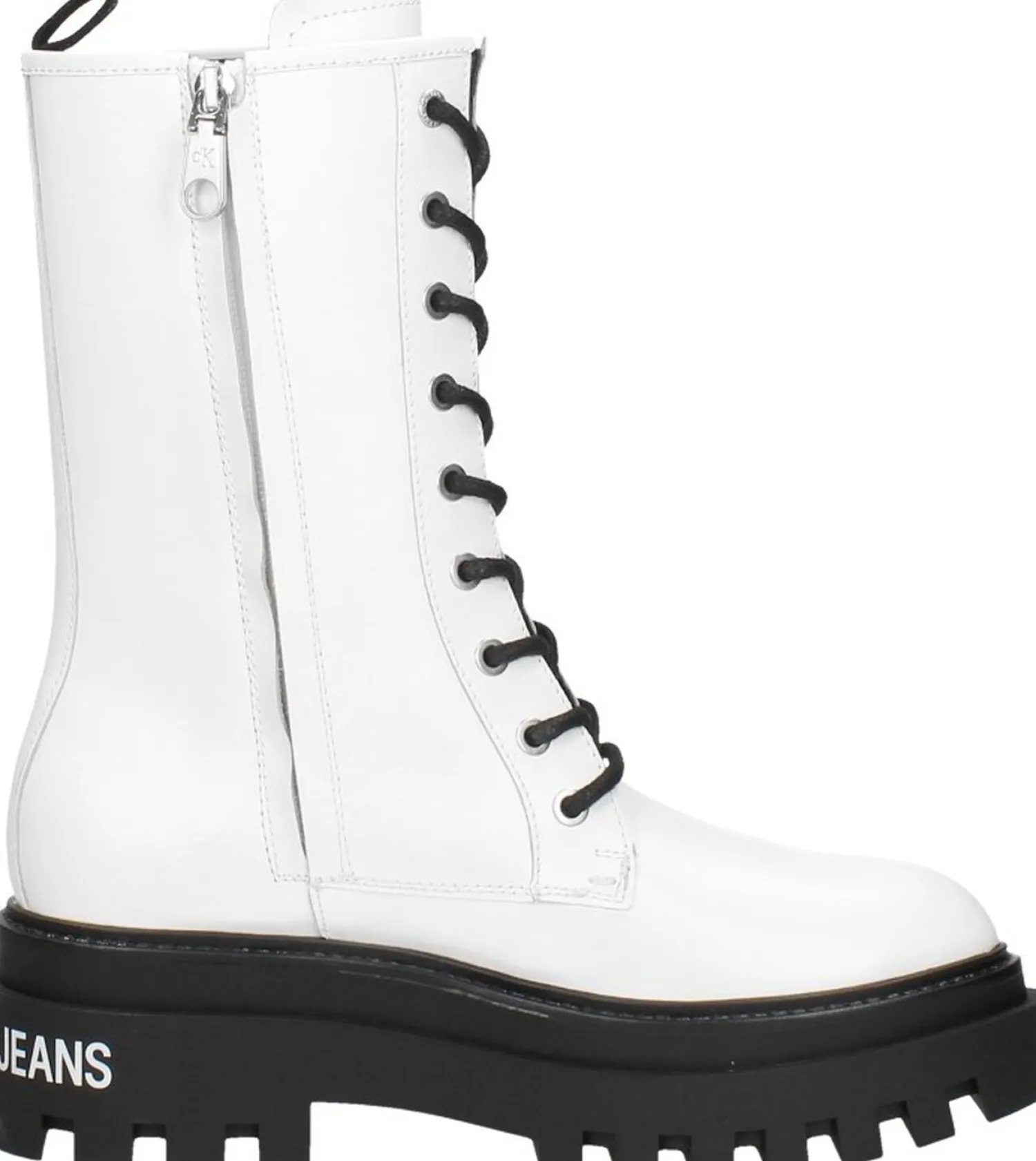 Calvin Klein Flatform Mid Lace Up Boot Wit Online