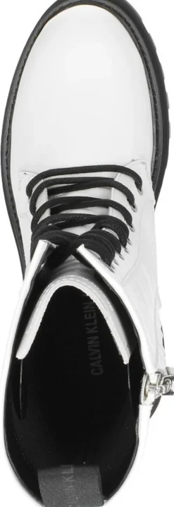 Calvin Klein Flatform Mid Lace Up Boot Wit Online
