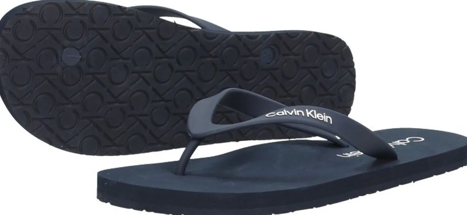 Calvin Klein Flip Flop Rubber Blauw Outlet