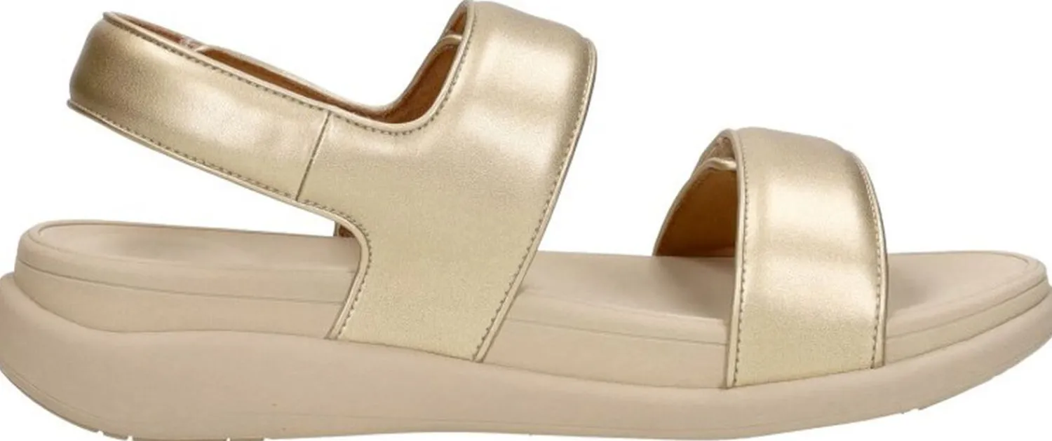 Fitflop F-Mode Go Adjustable Flatform Sandals Goudkleur Online