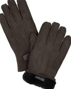 Warmbat Gloves Men Suede Donkerbruin Hot